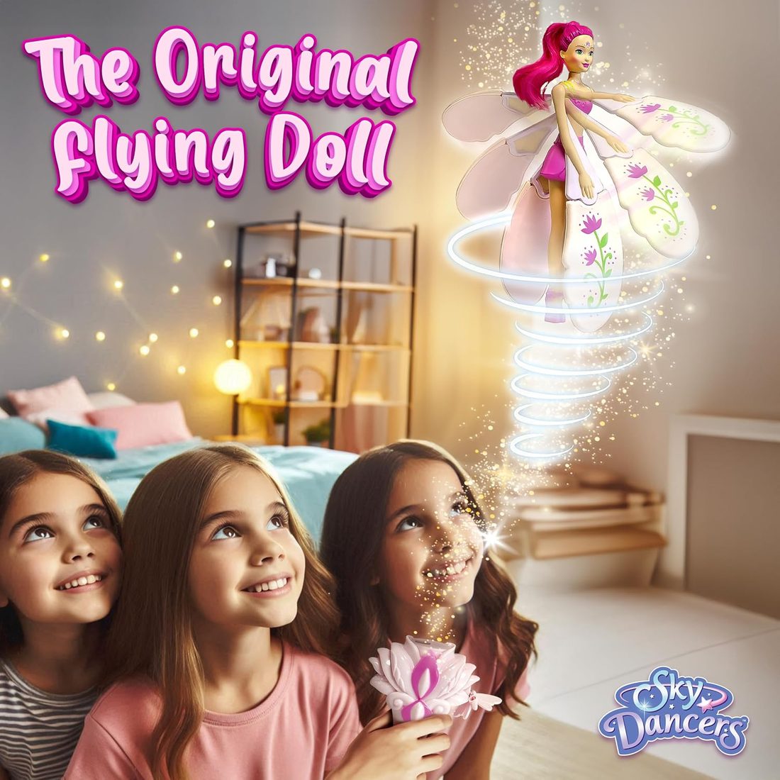 Sky Dancers Fuchsia Fantasy Flying Doll — view 2