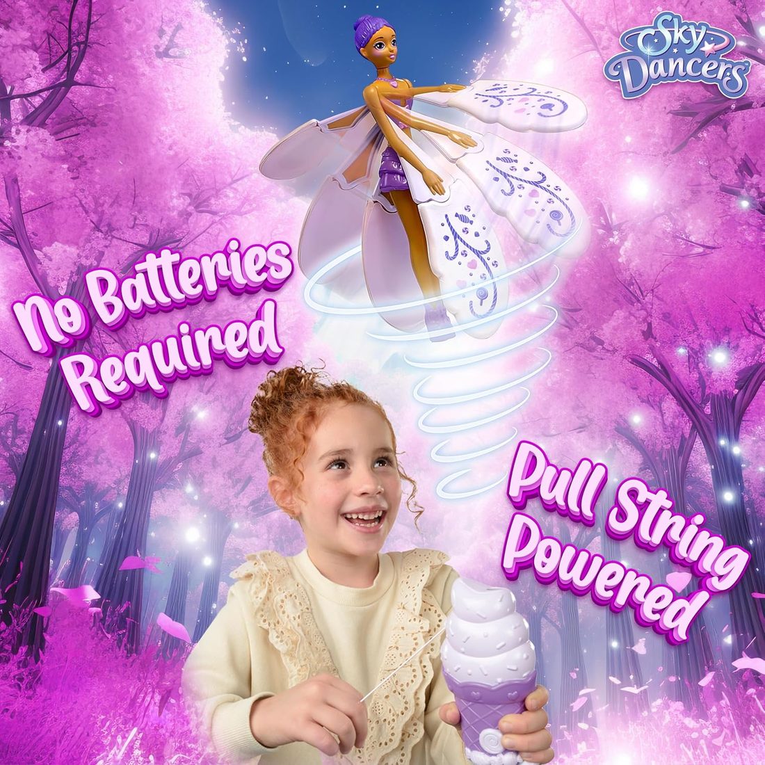 Sky Dancers Purple Licious Flying Doll — view 2