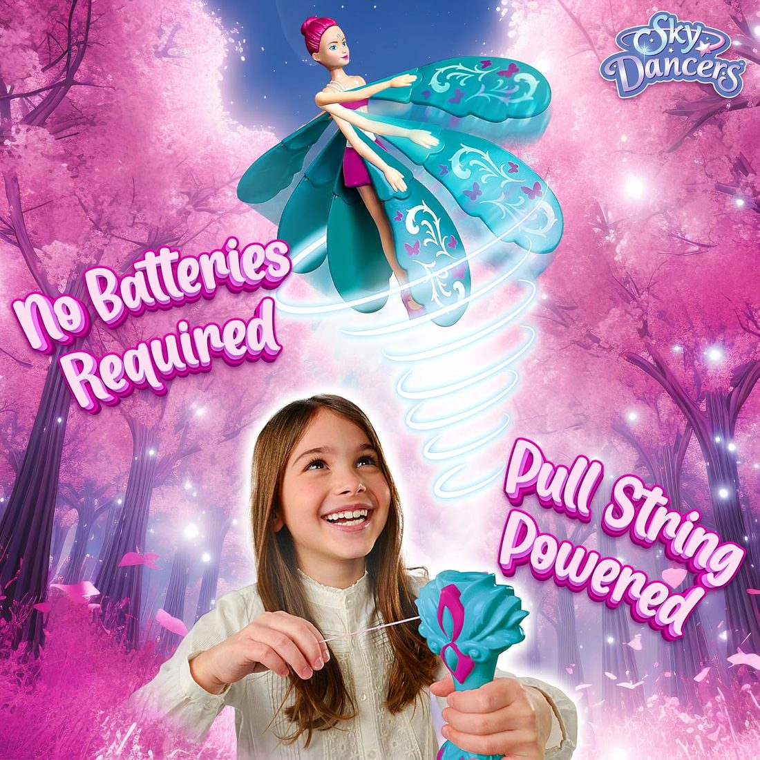 Sky Dancers Turquoise Twinkle Flying Doll — view 2