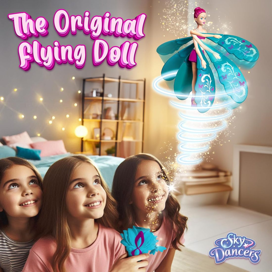 Sky Dancers Turquoise Twinkle Flying Doll — view 3